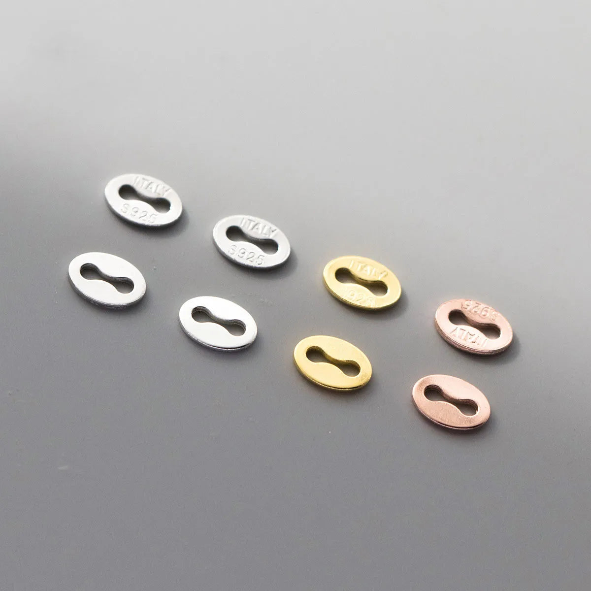Minimalism 925 Sterling Silver Gold Plating Pig Snout Connection for Jewelry Making Accessories Supplies