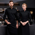 2024 Long Sleeve Men Chef Jacket Comfortable Breathable Black Chef Uniform Custom logo Hotel Restaurant Cafe Chef Clothing Coat