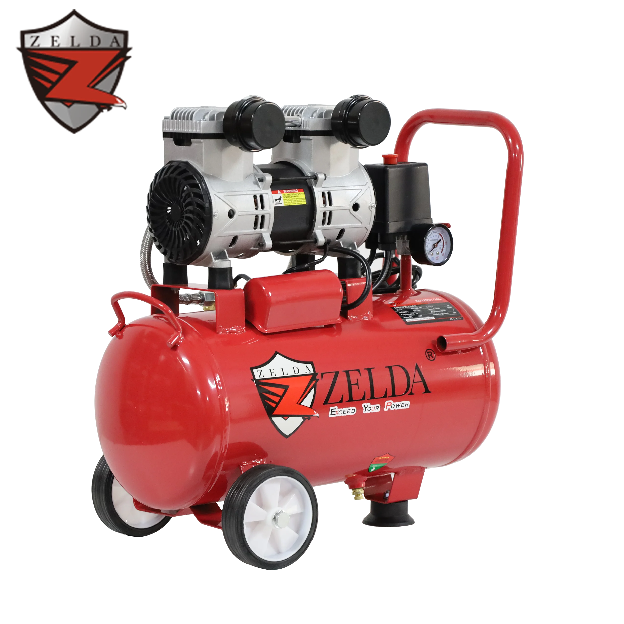 Powerful Oil Free Air Compressor 24L 220V Silent Air Compressors Portable air Compressor