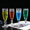 Hot Selling Popular Machine Made Dishwasher Safe Colored Wedding Glass Champagne Flute Glass Colorful Crystal Champagne Cup