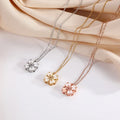 2022 Heart Open Close Foldable Pendant Clavicle Chain Necklace Mother of Pearl Shell Diamond Four-leaf Clover Pendant Necklace
