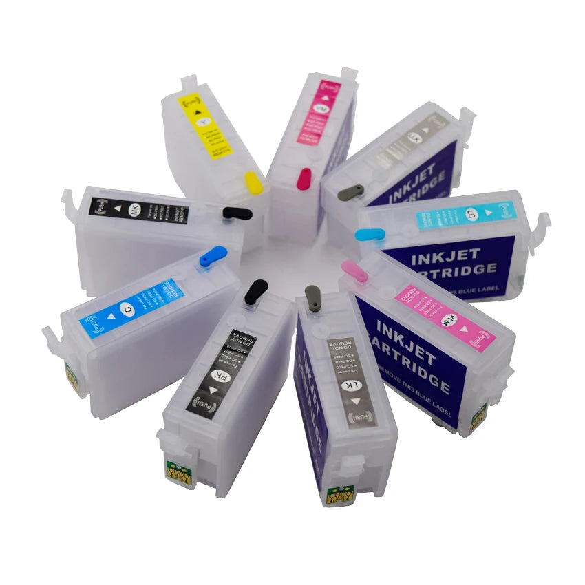 P-600 P600 Refillable Ink Cartridge for Epson SureColor SC-P600 P600 Printer T7601-T7609 InkJet Cartridge With ARC Chip