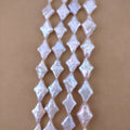 9*14mm Wholesale Natural White Irregular Star Freshwater Pearl Polaris Bead Strand