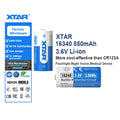 XTAR New 2.5A Continuous Discharge 850mAh Bateria 16340 Li-ion Rechargeable 3.6V 16340 Lithium Ion Battery