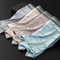 Custom Men's White Cotton Briefs Underwear with Pocket Breathable XL Boxers Embroidered Logo Low MOQ Silk Knitted Fabric