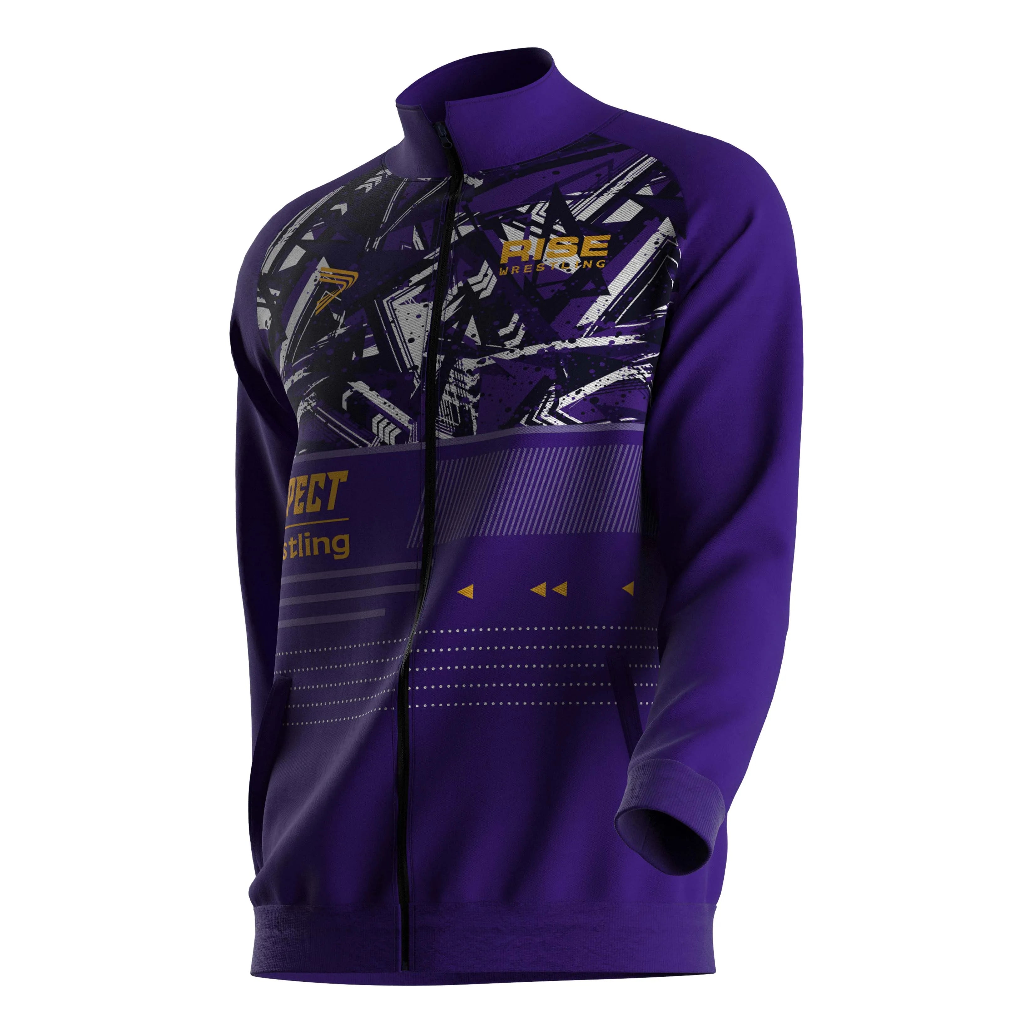 Latest Sublimation Sports Casual Wrestling Running Sport Sweat Shirt Custom Zip up Jacket Manufactured