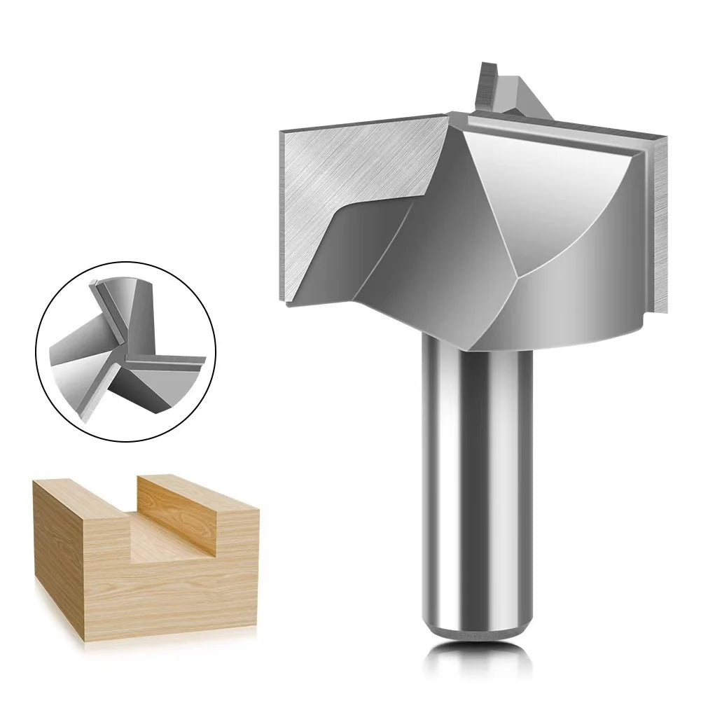 L-N324 1pcs 12/12.7mm Shank 50mm Size Bottom Cleaning Router Bit Tungsten Carbide Blades Cutter for Woodworking