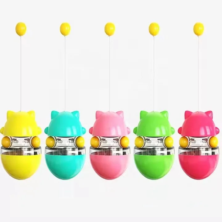 Wholesale Portable Pet Cat Puzzle Toy Interesting Slow Feeder Interactive Cat Tumbler Toys