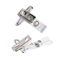 Bestom Universal Metal ID Badge Clips Combination Alligator Clip Pin for Name Tags Credentials Staff Cards Premium Bulk Pack