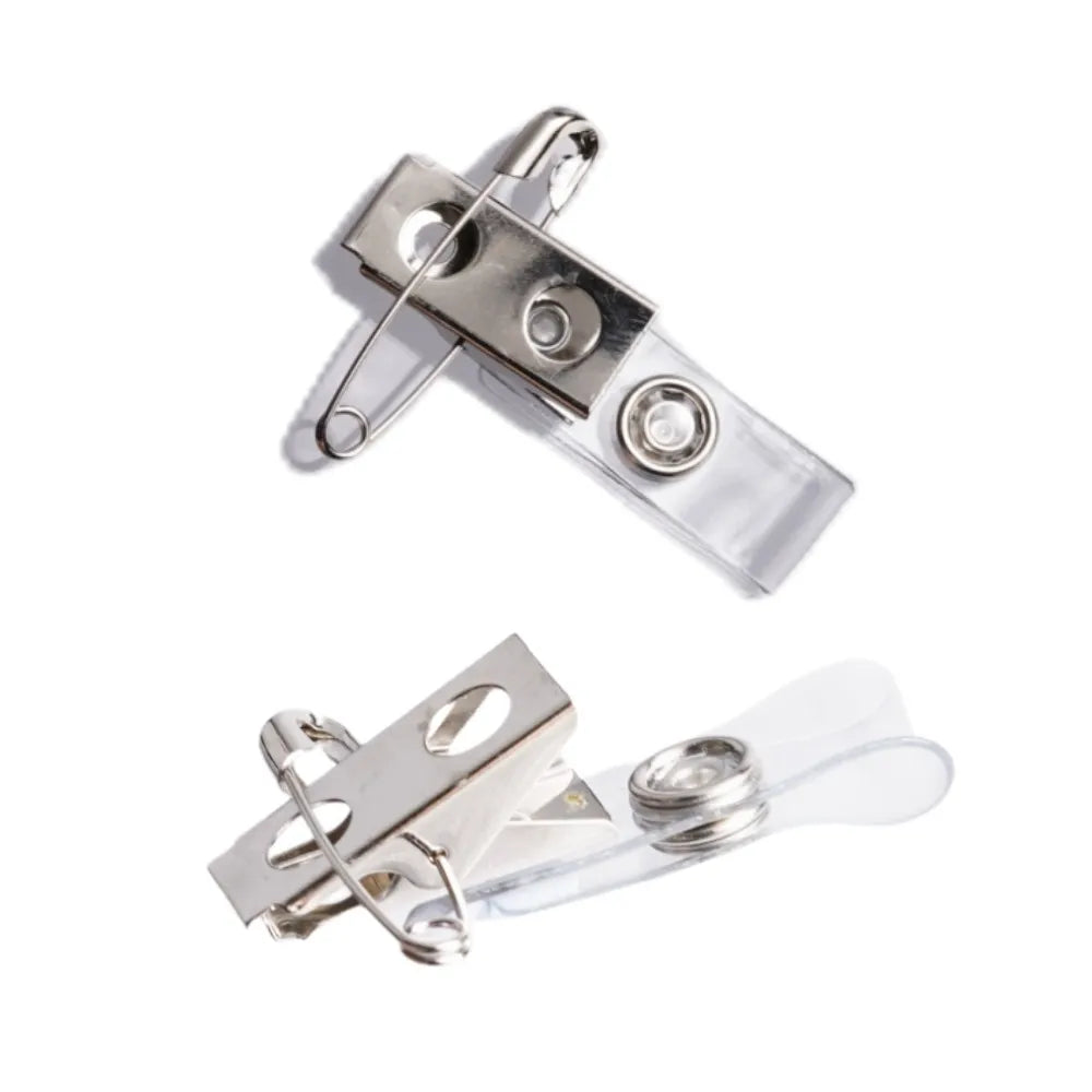 Bestom Universal Metal ID Badge Clips Combination Alligator Clip Pin for Name Tags Credentials Staff Cards Premium Bulk Pack
