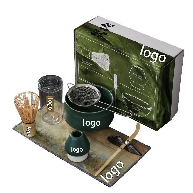 Custom 7PCS Matcha Tool Tea Kiln Transformation Matcha Set Eggbeater Song Dynasty Pointing Matcha Set Gift