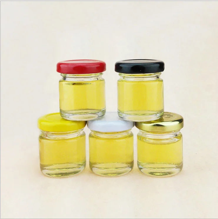 Multifunction 25ml 50ml Food Grade Airtight Glass Jar Honey Tea Drinking Jar With Screw Lid