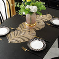 Tabletex Luxury Nordic Style Leaf Table Runner Gold/Silver/ Rose Gold Waterproof Table Mat Home Kitchen Decor