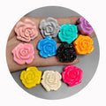 Hot Selling 100Pcs Acrylic Opaque Rose Flower Beads Flatbacks Loose Floral Beads for DIY Crafts Scrapbooking and Jewelry Making
