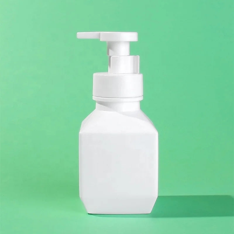 10%-100% HDPE LUXURY EMPTY SQUARE WHITE 280ML HDPE PLASTIC SPRAY BOTTLE for HAIR CARE SHAMPOO LOTION LIQUID SOAP