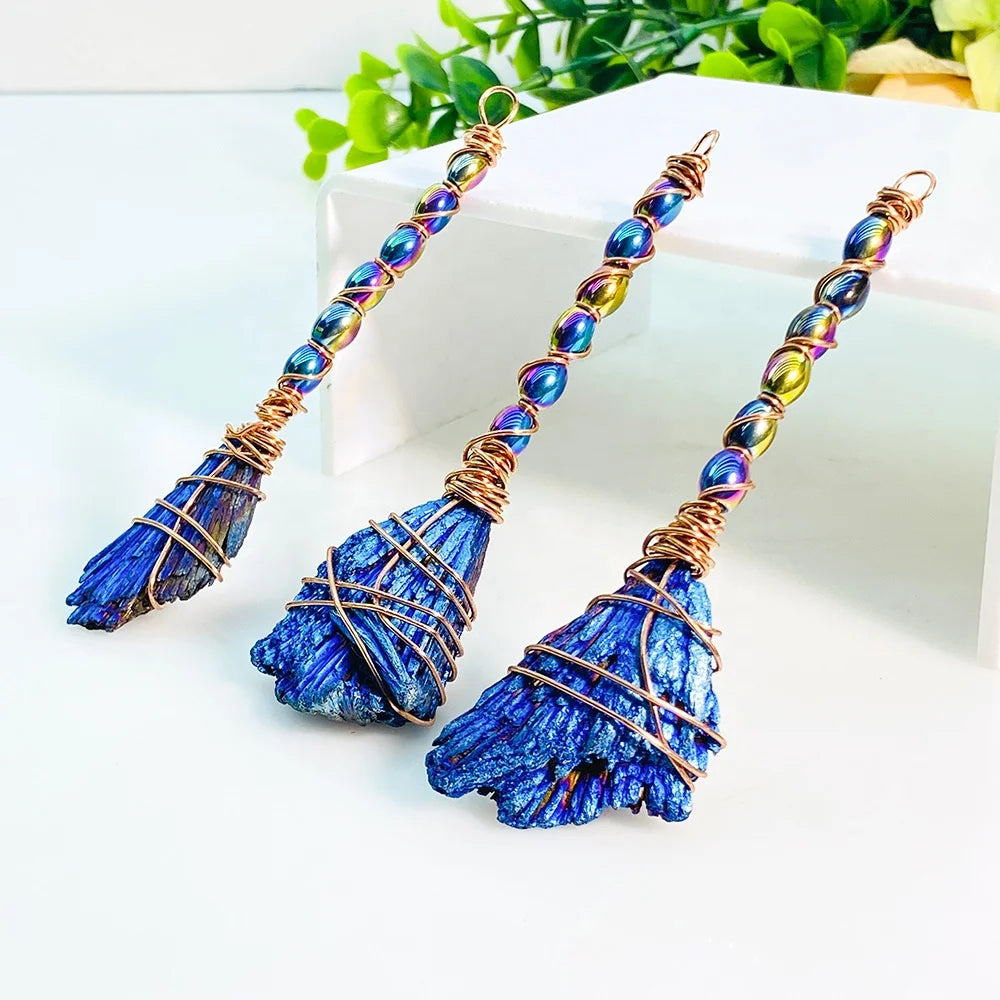 Hot Sale Natural Healing Gemstone Crystal Aura Cluster Brooms Crafts for Home Decoration and Gifts