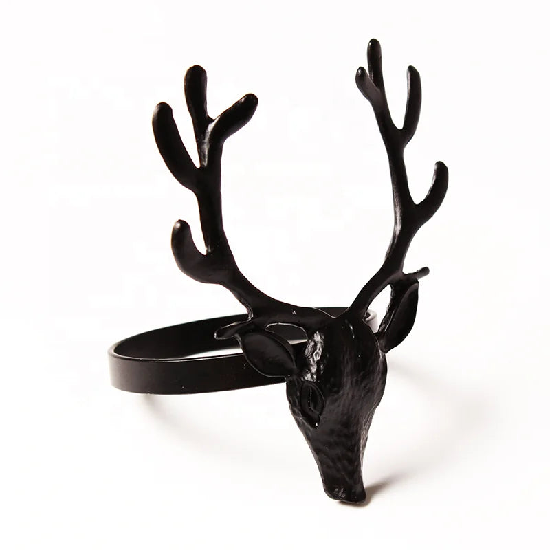 Stocked Wedding Decoration Male Deer Head Napkin Ring