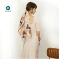 Wholesale Luxury Brand Women's Silk Scarves Printed Hijabs with Various Patterns Leopard Solid Plaid Striped and Bows