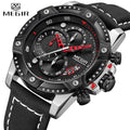 MEGIR 2130 Mens Watch Top Luxury Quartz Watches Men Wrist Fashion Waterproof Chronograph Casual Clock Wristwatches Reloj Hombre