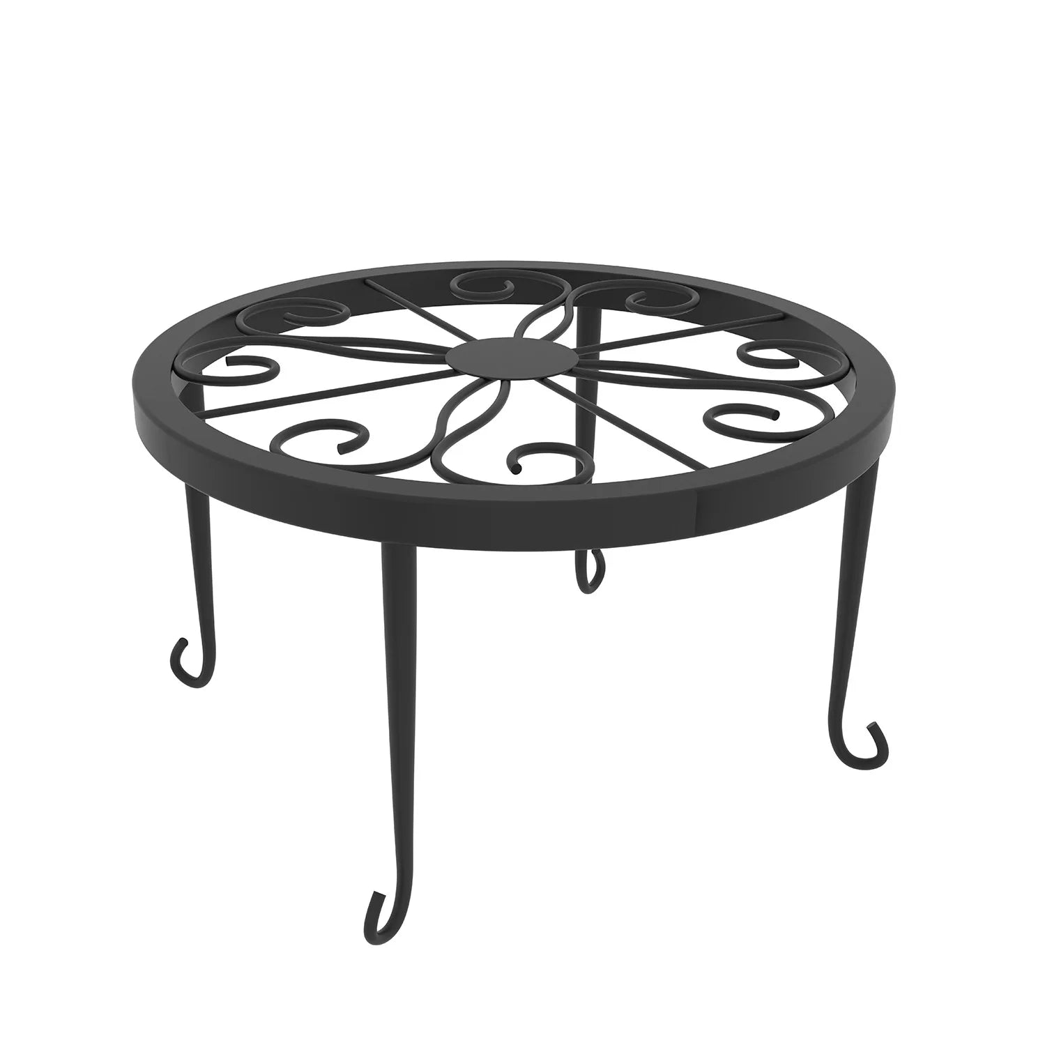 Wholesale Wrought Iron Single-Layer Flower Stand for Home & Garden for Nursery & Decoration Small Floor-Standing Flower Pot