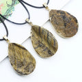 Huiying Latest fashion wholesale tiger eye pendant necklace water drop stone pendant for jewelry Jeweley