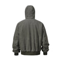 2025 Winter Highstreet  Distreeted Hoodie Double Layer Heavy Weight Zipper Washed Hoodie Vintage Hoodie Jacket for Men