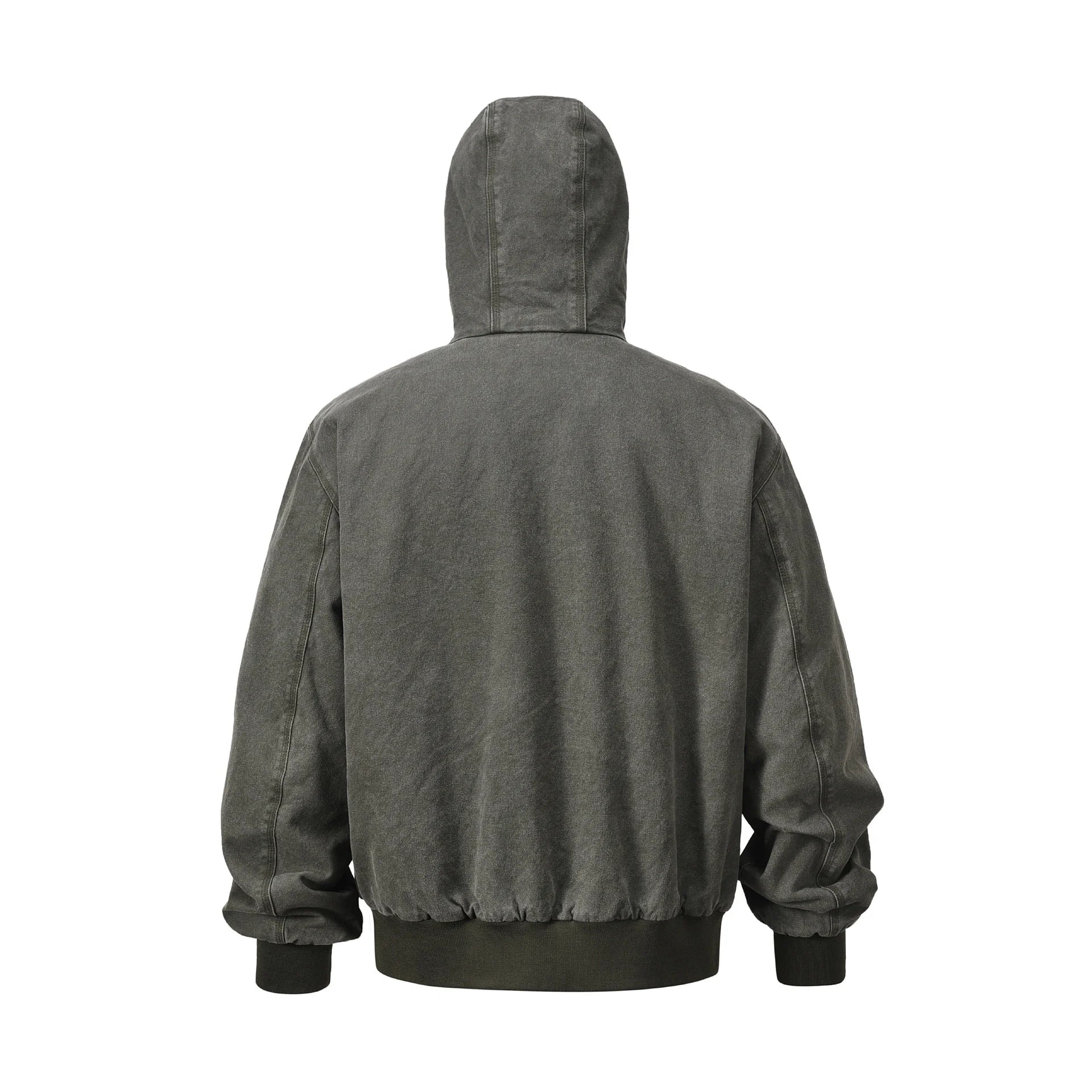 2025 Winter Highstreet  Distreeted Hoodie Double Layer Heavy Weight Zipper Washed Hoodie Vintage Hoodie Jacket for Men