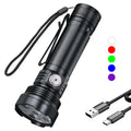 Boruit ET28 Rechargeable Led Torch Aluminum Alloy Portable Type-C Charging Multicolor Light Two-Way Clip Lampe Torche