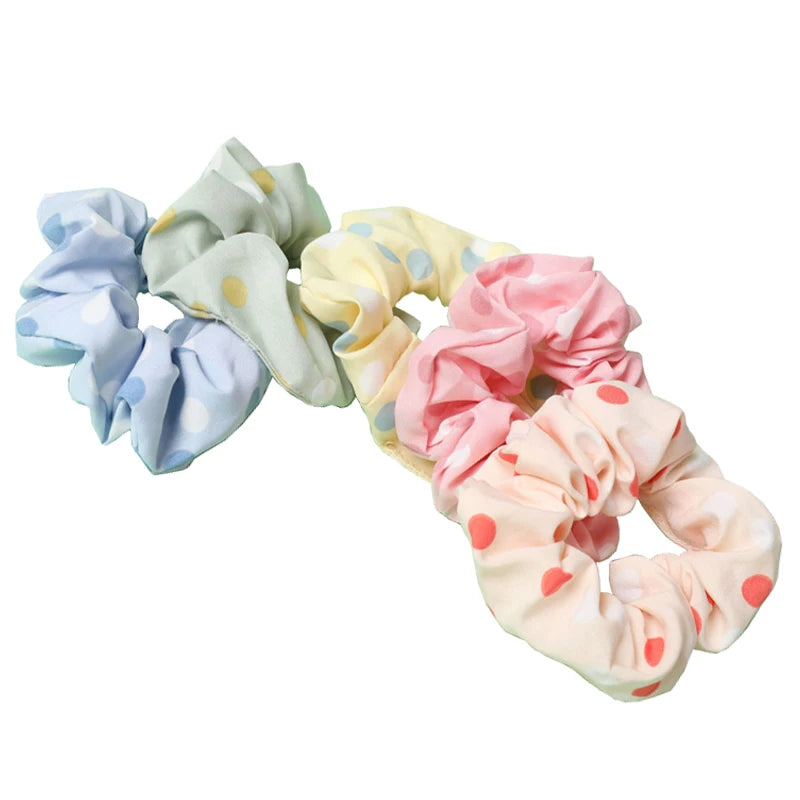 Custom Printed Chiffon Hair Scrunchies Gentle Elastic and Breathable Fabric Hairbands for Summer