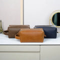 2024 Wholesale Small PU Leather Travel Toiletry Bag Pouch Box Case Men Women Large Capacity Cotton Nylon Material Custom Logo