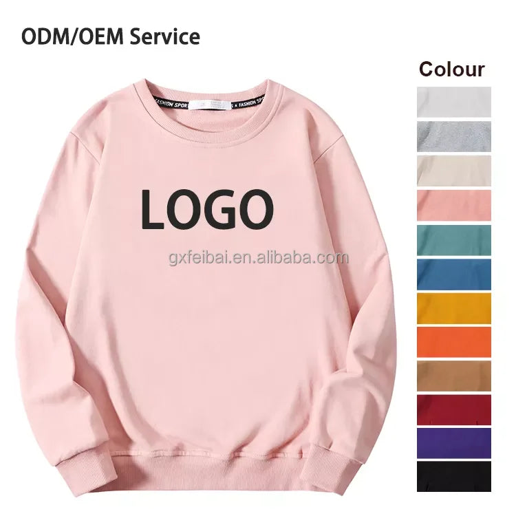 Wholesale Factory Custom Men Crew Neck Sweat Shirts Cotton Plain Oversized Crewneck Sweatshirt Womens Clothing Manufacturing