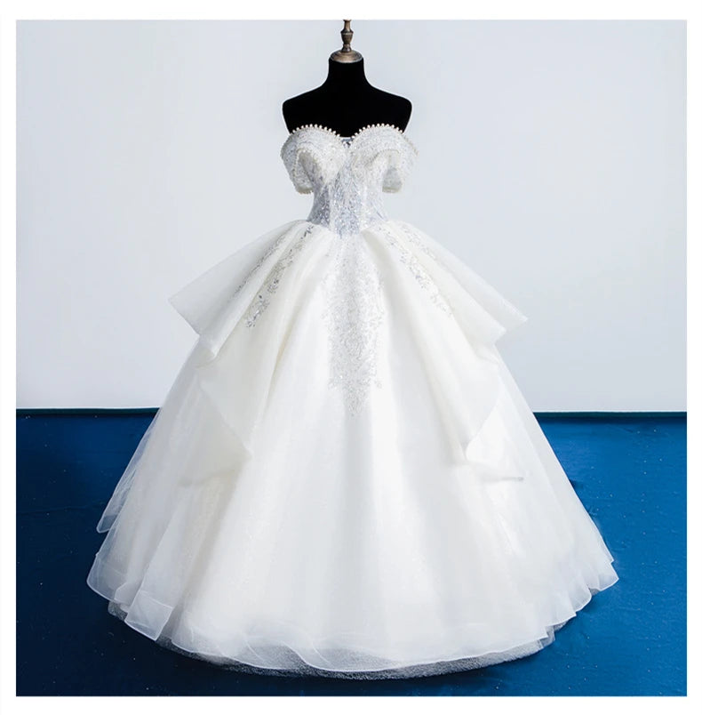 AL1112 NEW 2025 French Wedding Dress Princess Style New High-quality Texture Heavy Industry Dream Bride Out Wedding Dress
