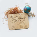 China Best Selling  Custom Make Wood Map Souvenir Gift Wooden Frame Style Desktop Wall Map