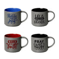 Wholesales 11oz Inside Outside Different Colors Ceramic Stackable Coffee Mug Printed Tea Cups with Decals logo
