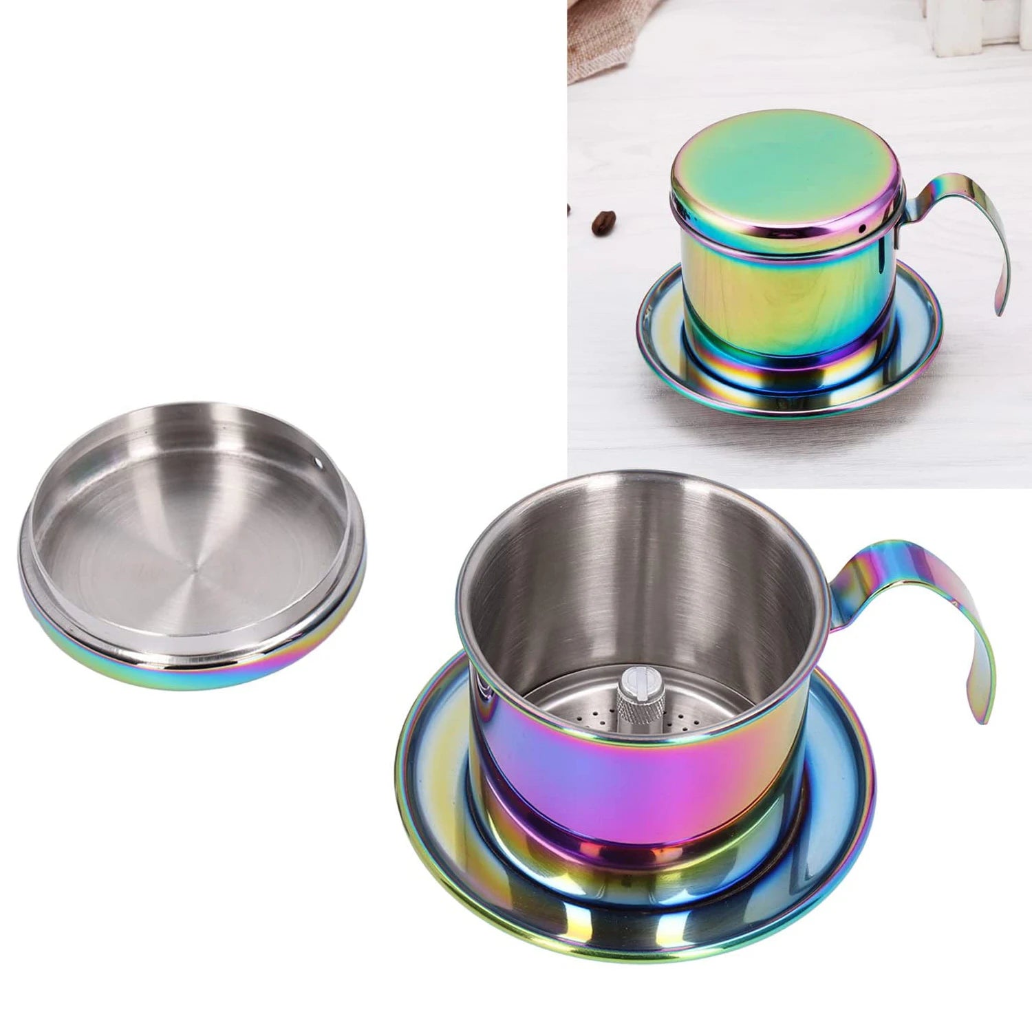 Wholesale Permanent Vietnamese Traditional Coffee Phin Infuser Home Espresso Stainless Steel Coffee Filter