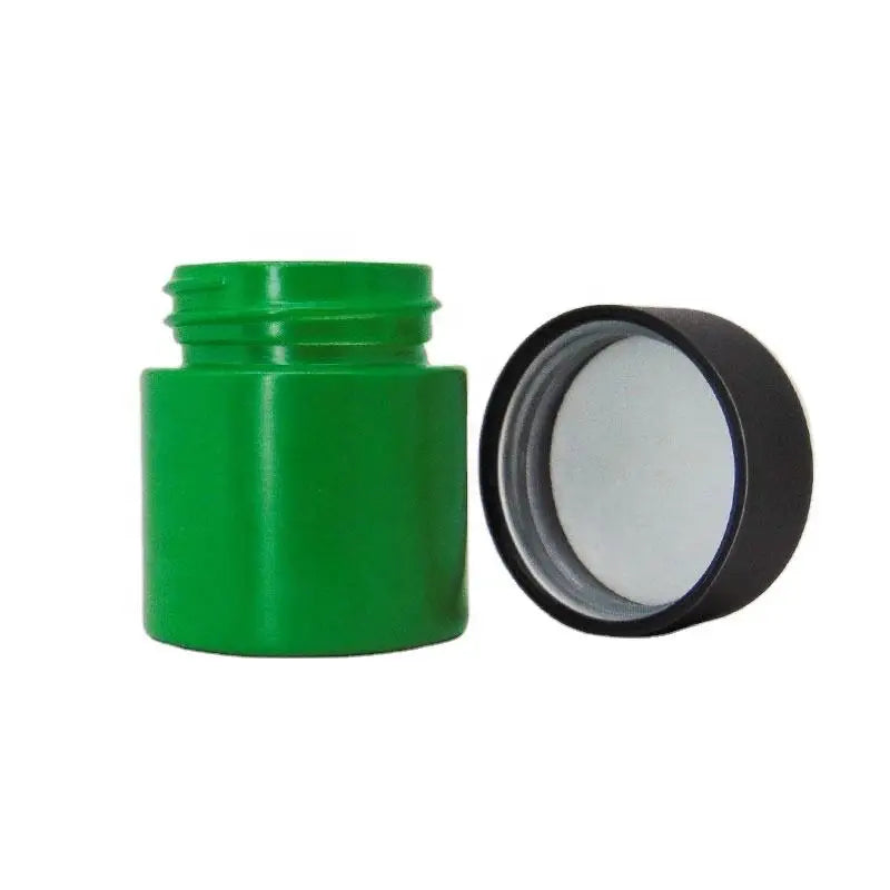 Customized Green 1g 1OZ Tall Straight Side Stash Ointment Glass Jar for Gummy