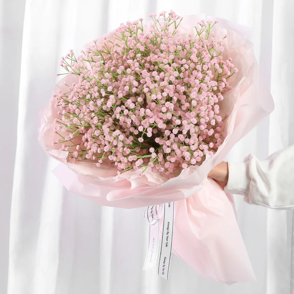 Wholesale  Hot Selling Artificial Plastic Latex BabyBreath Artificial Gypsophila Flowers Bouquets Real Touch Wedding