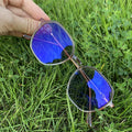 Women Girls TR90 Anti Blue Light Photochromic Glasses Black Irregular Transparent Lunettes Anti-bleues Et Photochromiques Female