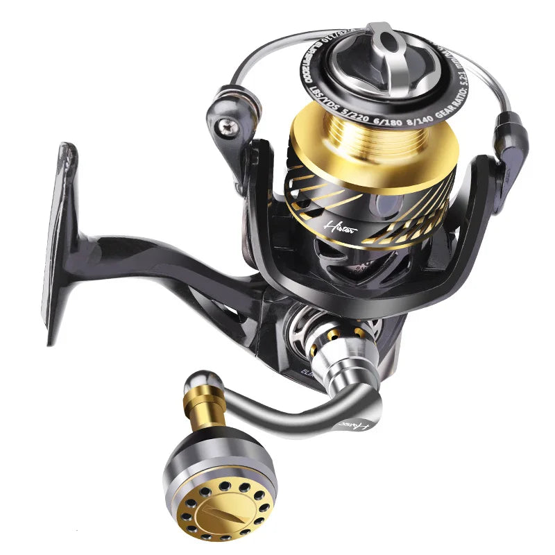 Histar Customized Metal Spool Carbon Body for Saltwater High Ratio 5.2:1 Ratio E Series Product Spinning Fishing Reel
