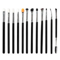 HMU Copper Ferrule High Quality Precise Soft Goat Hair and Synthetic Hair High Quality Custom Eye Makeup Brush Set Private Label
