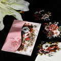 20 Sheets Per Pack Dark Style Large Size Flower Sticker Pack Dark Night Bloom Collection 6 Options