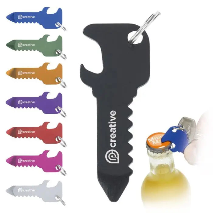 Durable Aluminum Customize Logo Different Colors Multi Function Bottle Opener Key Chain