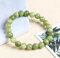 4MM-10MM Manufacturers Direct Supply Green Jade Bead Bracelet Gemstone Round Beads Stretch Bracelet for Women Men