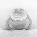 Sterling Silver 12*12mm Semi Mount Ring Empty Support Blank bar Bezel Setting S925 Mountain Base Without Center Stone DIY Inlay