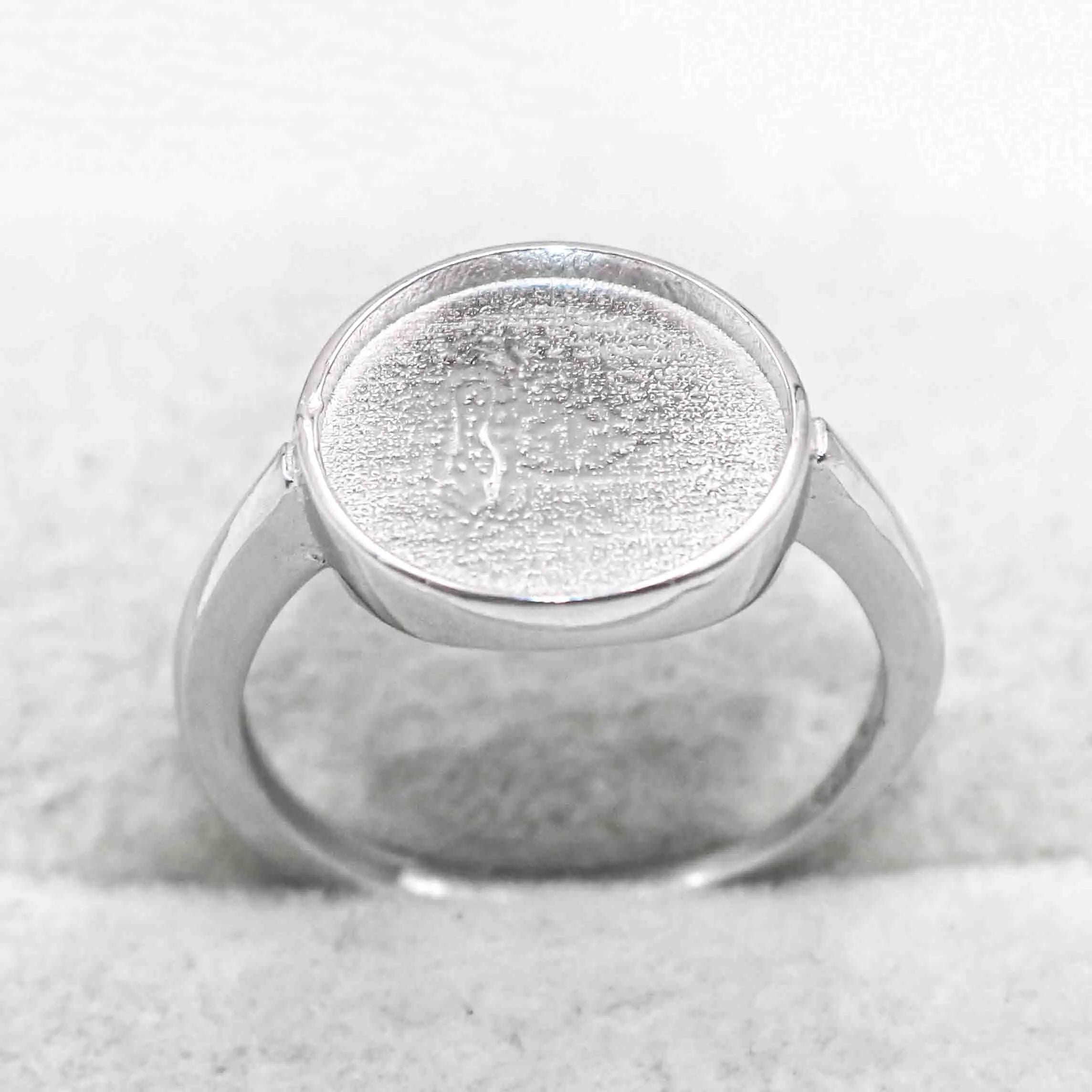 Sterling Silver 12*12mm Semi Mount Ring Empty Support Blank bar Bezel Setting S925 Mountain Base Without Center Stone DIY Inlay