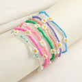 Bohemian Colorful Beaded Daisy Flower Bracelet Creative Friendship Bracelet for Women Girls