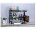 Orealmi Detachable Stainless Steel Kitchen Rack Double-Tier Dish Drying Shelf with Sink Household Products Metal Material