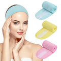 Make Up Wrap Headband Terry Cloth Spa Facial Headband Adjustable Towel with Magic Tape Head Wrap for Face Washing Face
