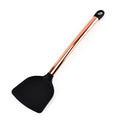 Rose Gold  Stainless Steel Solid Handle Kitchen Slotted Turner Silicone Cooking Spatula