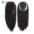 Bleach Knots in Front Hair Topper 7x9" Straight Toupee Women Hairpieces for Lady Burman Remy Hair